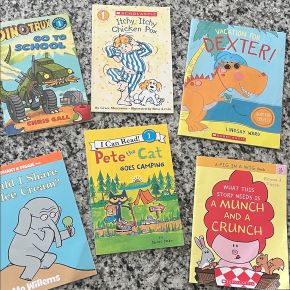 Other - Level 1 Kids Books Pete the Cat Dinotrux Dexter Pig In a Wig Elephant and Piggie
